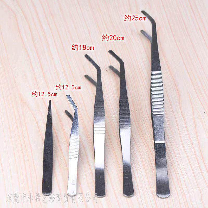 厂家鱼缸水族箱水草夹不锈钢镊子苔藓微景观摆件多肉园艺DIY工具