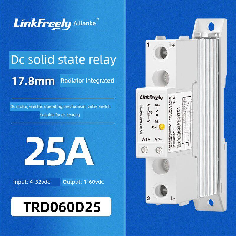 Trd-060D25直流固态继电器模块直流控制Dc 25A散热器底座集成直流