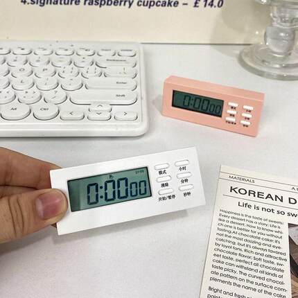 多功能计时器厨房定时器做题提醒器学习倒计时烹饪时间迷你闹钟