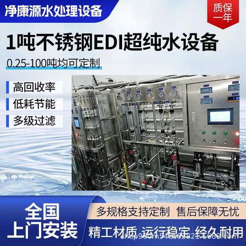 反渗透设备实力工厂不锈钢EDI超纯水处理设备制药厂去离职设备