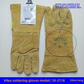 2112牛皮焊工焊接耐磨焊接防护手套 焊接手套10 2118