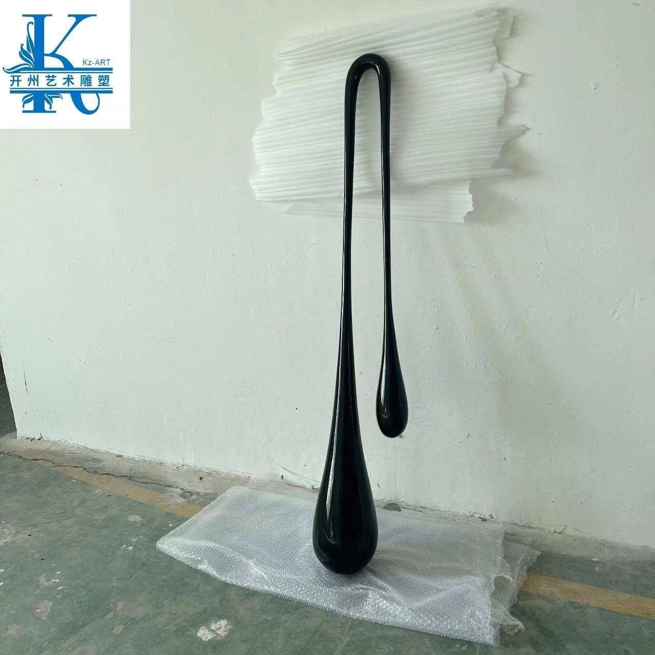 抽象水滴玻璃钢造型雕塑墙壁挂饰售楼处样板房客厅艺术装饰品摆件