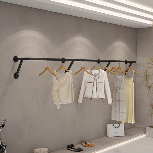 加厚服装店专用展示架现代简约陈列架壁挂式货架男女装店侧挂衣架