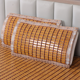 夏季麻将凉席枕头片夏天碳化枕垫，单人枕套沙发靠背垫成人竹席枕巾