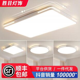 客厅灯大厅主灯阳台灯吸顶灯现代简约卧室灯房间书房超薄中山灯具