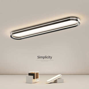 感明装 玄关入户门进门过道走廊阳台衣帽间长型一字长条led吸顶灯