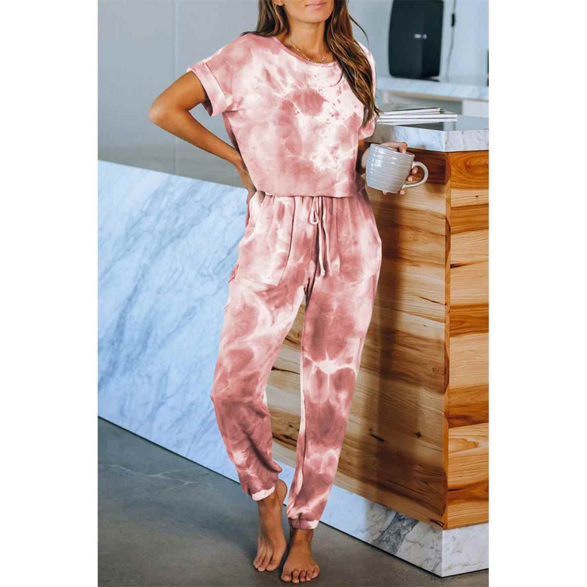 Womens home tie-dye wear womens set summer pajamas