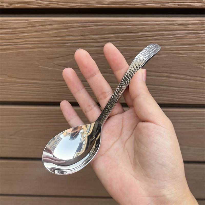 家用长柄加深大头304不锈钢汤勺喝汤勺拉面勺吃饭勺汤匙调羹粥勺