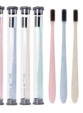 Adult-sized household toothbrush with soft bristles, designe