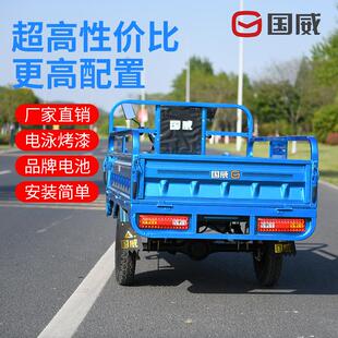 国威电动三轮车新款成人代步拉货快递老年家用车农用载重王电瓶车
