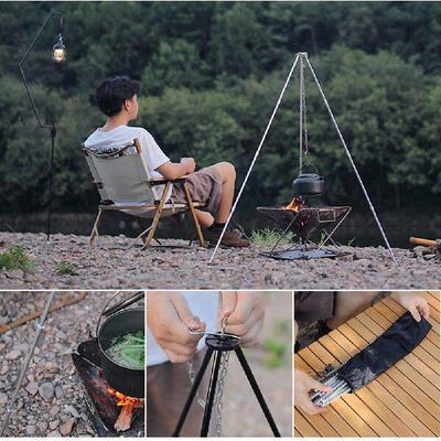 Camping Bonfire Tripod Aluminum Alloy Detachable Stand