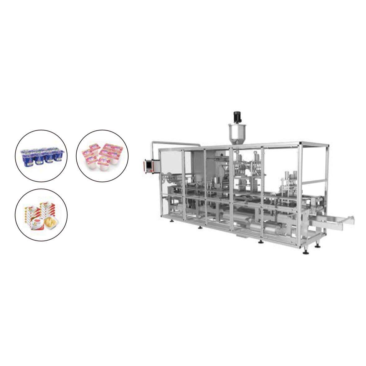 全自动液体灌装封切一体化设备牛奶酸奶饮料塑杯成型充填封口机