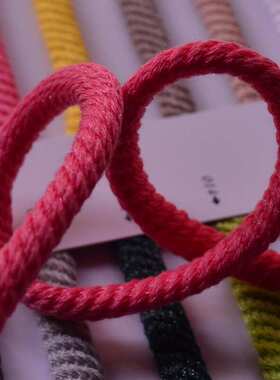 D79005装饰绳21色3/5/7mm短银丝彩色圆绳带 粗细尼龙编织捆绑绳子