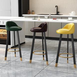 现简约吧台椅家534用靠背吧凳代软座高子凳椅子现代高脚凳式 酒吧