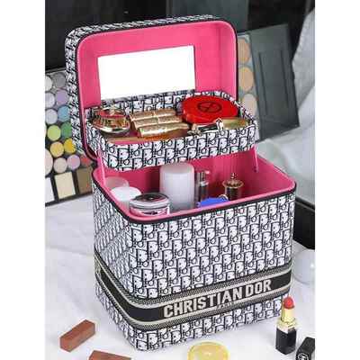 Women Professional Suitcase Makeup Box Make Up Cosmetic Bag
