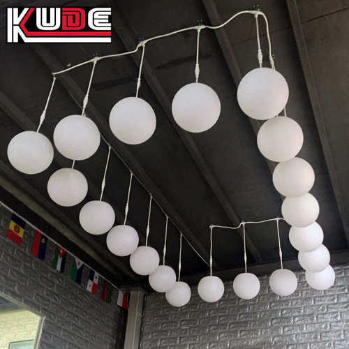 控吊球场地草坪布置七彩灯球型防水泳池灯dmx制发光球球遥控充电