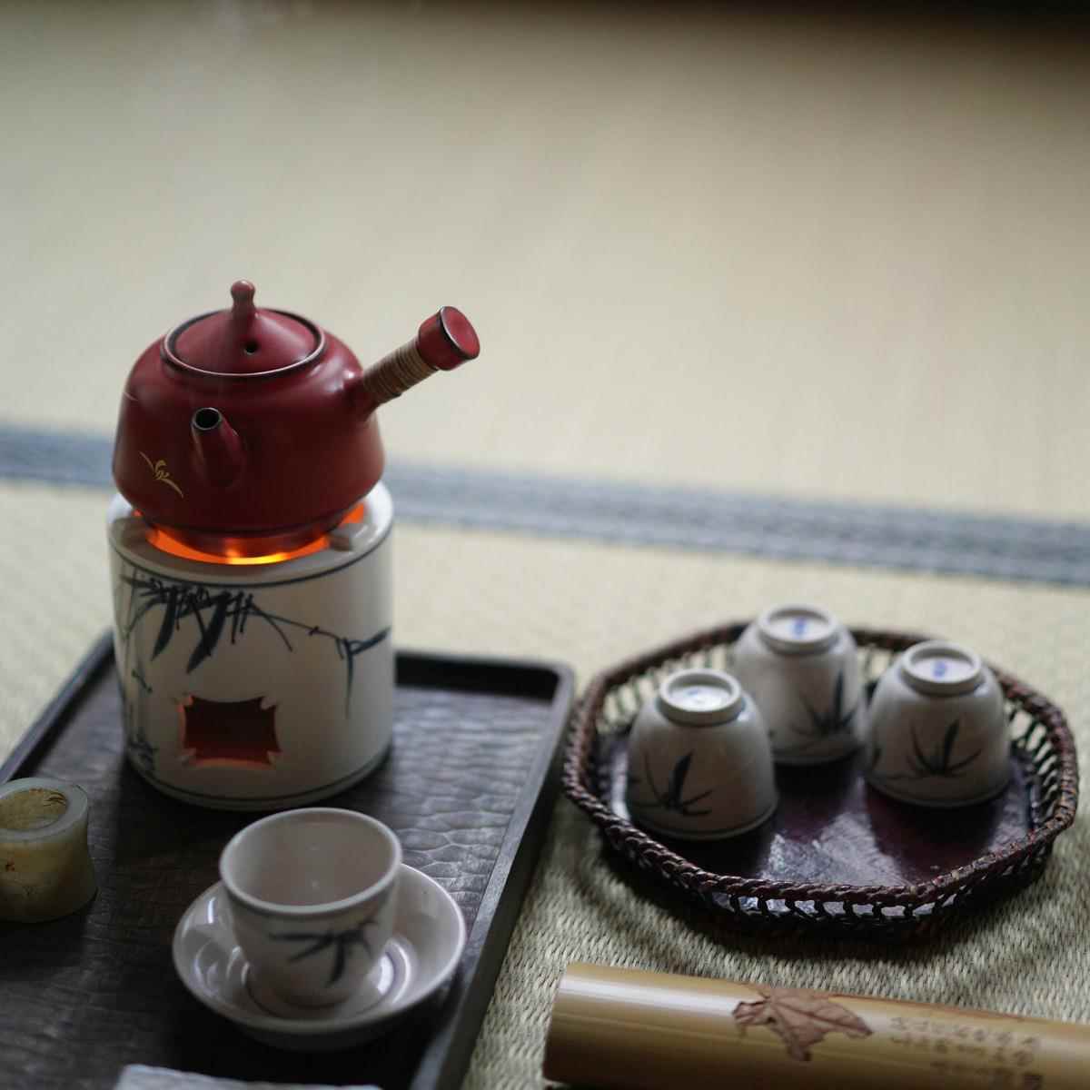 梵山堂炭炉煮茶围炉烧炭炉景德镇白泥陶瓷风炉酒精炉小火钵碳炉子