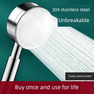 Three-step filter shower head family pressurized water