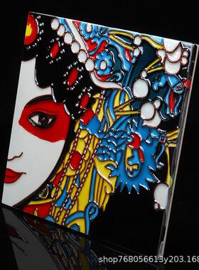 京剧脸谱 手绘瓷板画摆件挂件 中国风礼品送老外 外事商务礼品
