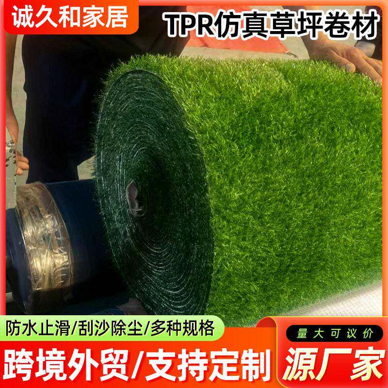 室内外家用TPR草坪垫卷材人造塑料草皮脚垫庭院仿真假草地垫子
