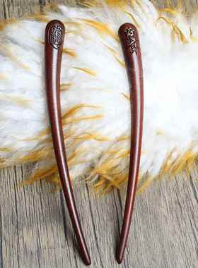 雷击枣木紫薇讳金光发簪浮雕道家法器把玩手把件木质工艺品量大