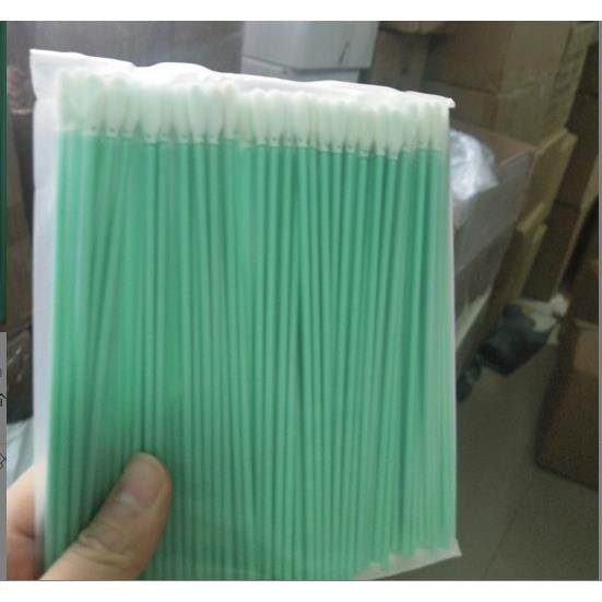 无尘净化棉签，海绵棒100只装细长杆海绵擦拭棒总长162MM喷头擦