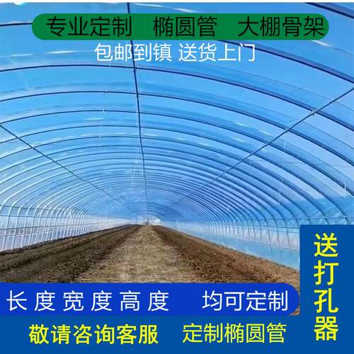 椭圆管大棚骨架种植蔬菜花卉育苗养殖鸡鸭鹅猪牛温室大棚钢管全套