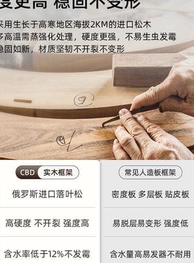 叠家用简面约F98M59J8实木化妆镜携台式桌可折梳妆镜女卧室大号随