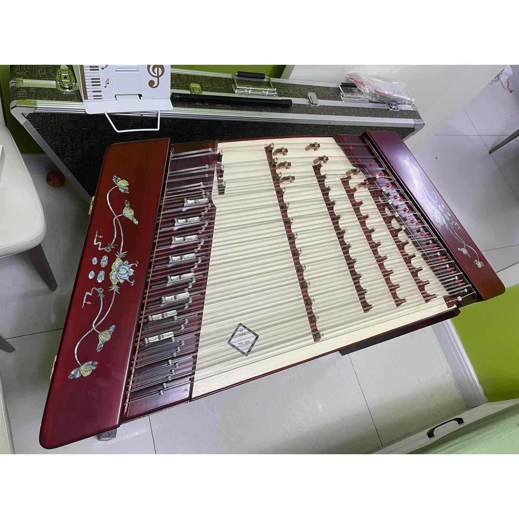 高档40扬琴 琴乐器专业红木 梨杨木扬琴专业 初学考级花 演2奏级