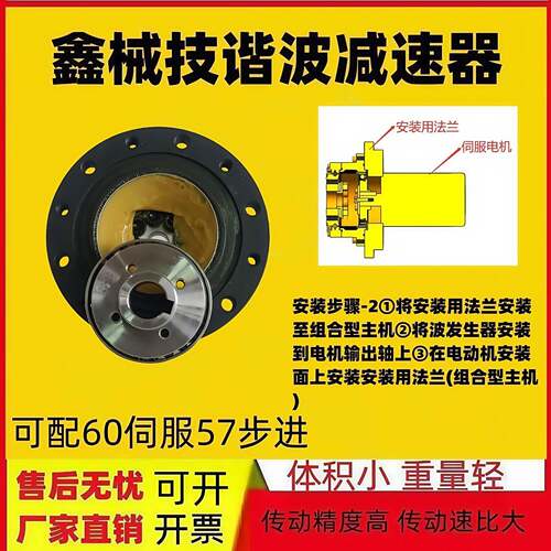 高精度谐波减速机人形机器人哈默纳科谐波减速器小型谐波齿轮箱17