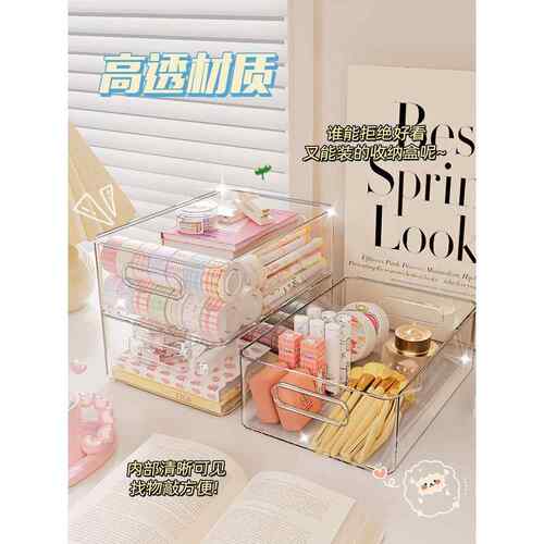 Acrylic storage box Desktop cosmetics dresser debris box收纳