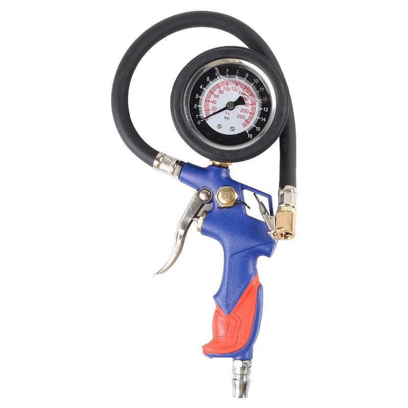 汽车轮胎胎压表充气表带表充气管胎压计胎压监测枪抢汽修专用工具