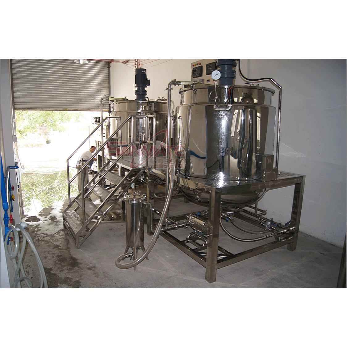 蒸汽加热搅拌缸蒸汽加温混合设备循环式蒸汽加热高速均质搅拌锅