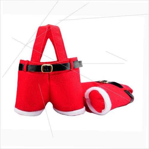 Christmas pants Gift bag SmalI pants candy bag tote bag