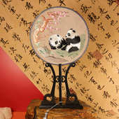 双面刺绣团扇古风扇子圆扇刺绣扇子双面绣团扇苏绣团扇汉服舞蹈扇