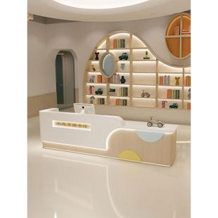 需定制儿童体能馆培训班前台早教中心学前教育机构接待台艺术吧台