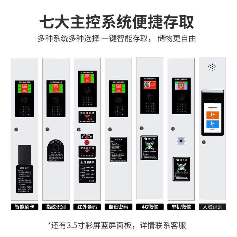 超市电子存包柜商场储物柜能条LVZ码纹人脸识别手机寄存柜智快递