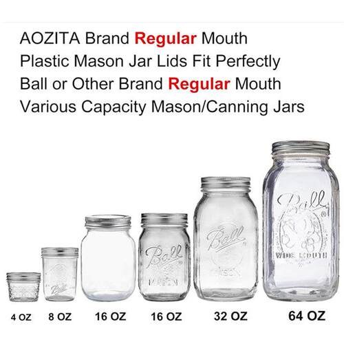 Mason Jar Lids Plastic Storage Caps Canning Jars