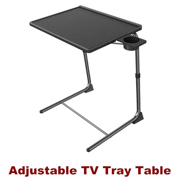 Adjustable TV Tray Folding Table TV Dinner Tray Bed & Sofa图片