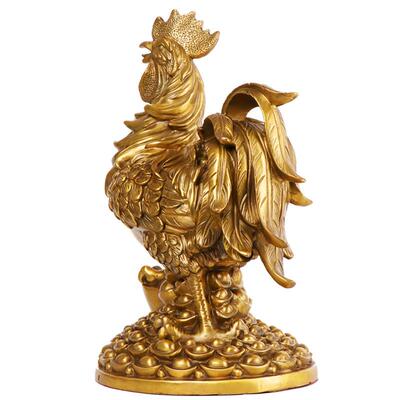 杨铜鸡摆艺件0117生肖铜鸡家居工装记饰品宝铜元鸡