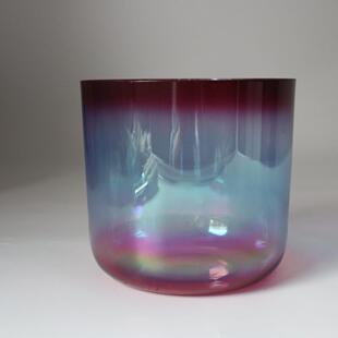 黑莓渐变色七彩炼金水晶钵颂钵唱 净身打坐敲击钵音疗打击