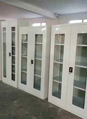 实验室玻璃门仪器柜冷轧钢重型展示柜双开门多层工具柜