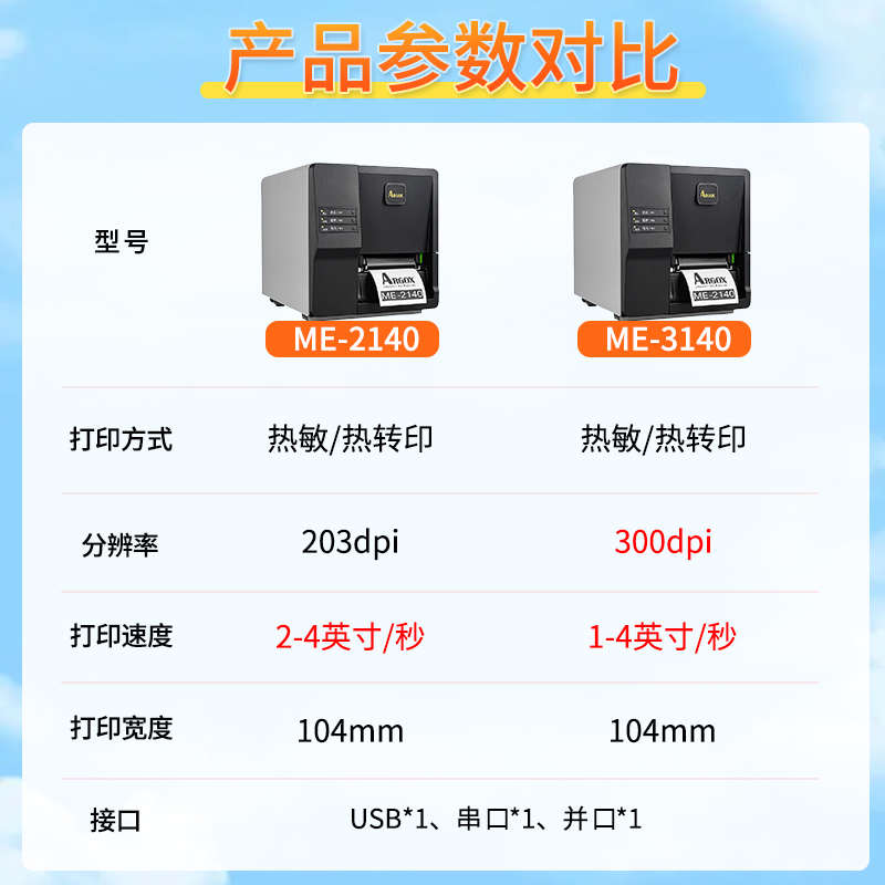 ARGOX立象ME-2140/3140 工业级标签条码打印机服装吊牌水洗唛合格