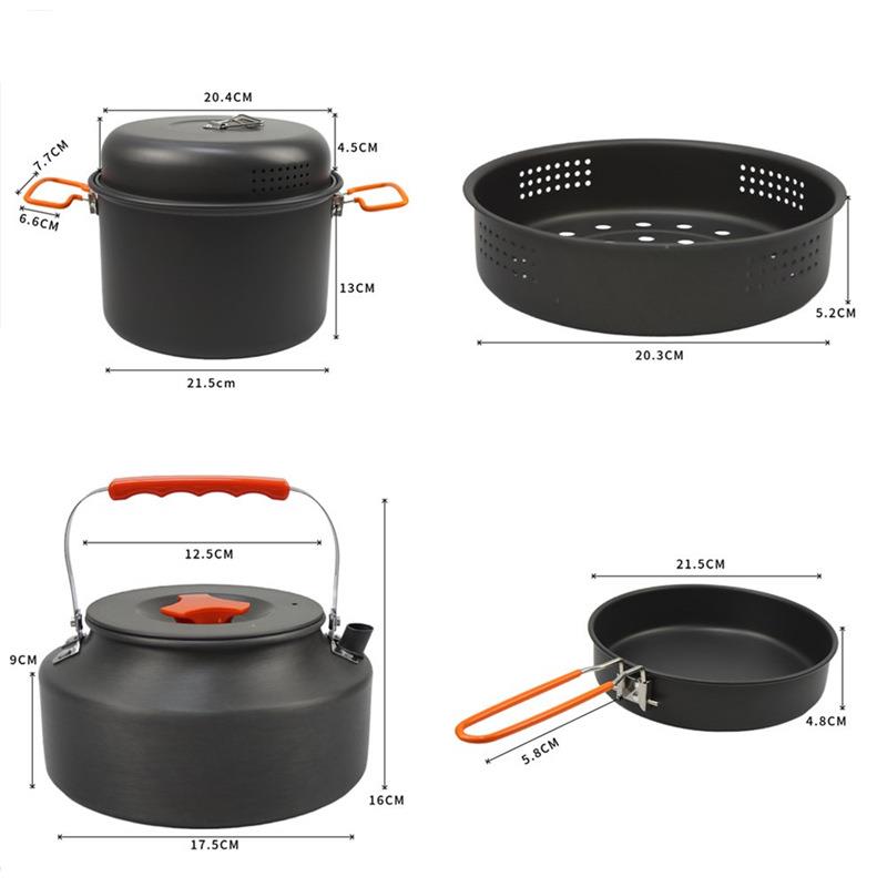 水壶蒸锅户外套锅便携式炊具露营烧水壶套追野营装备锅具户外餐具