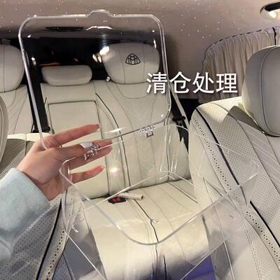 Dust-proof transparent tea set storage box with lid, suitabl