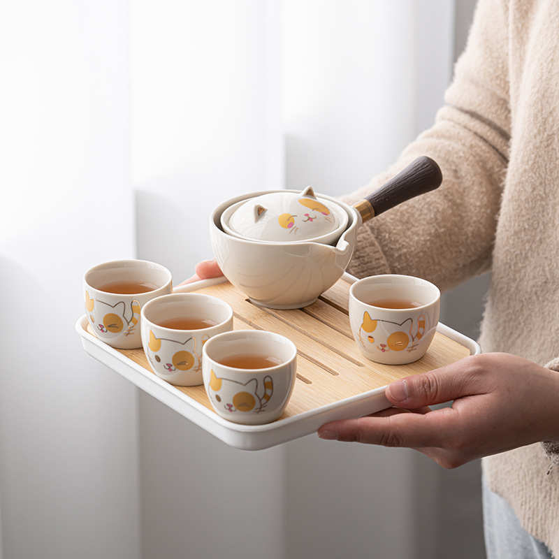 小康泡旅行茶具套装便携式户外茶具收纳包家用陶瓷功夫茶具泡茶壶