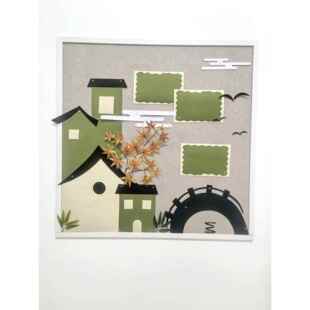 幼儿园环创材料主题墙套装成品小学黑板报新中式徽派江南水乡主题