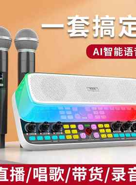 布谷鸟Y11声卡音响一体机室内户外广场舞直播唱歌K歌无线蓝牙音响