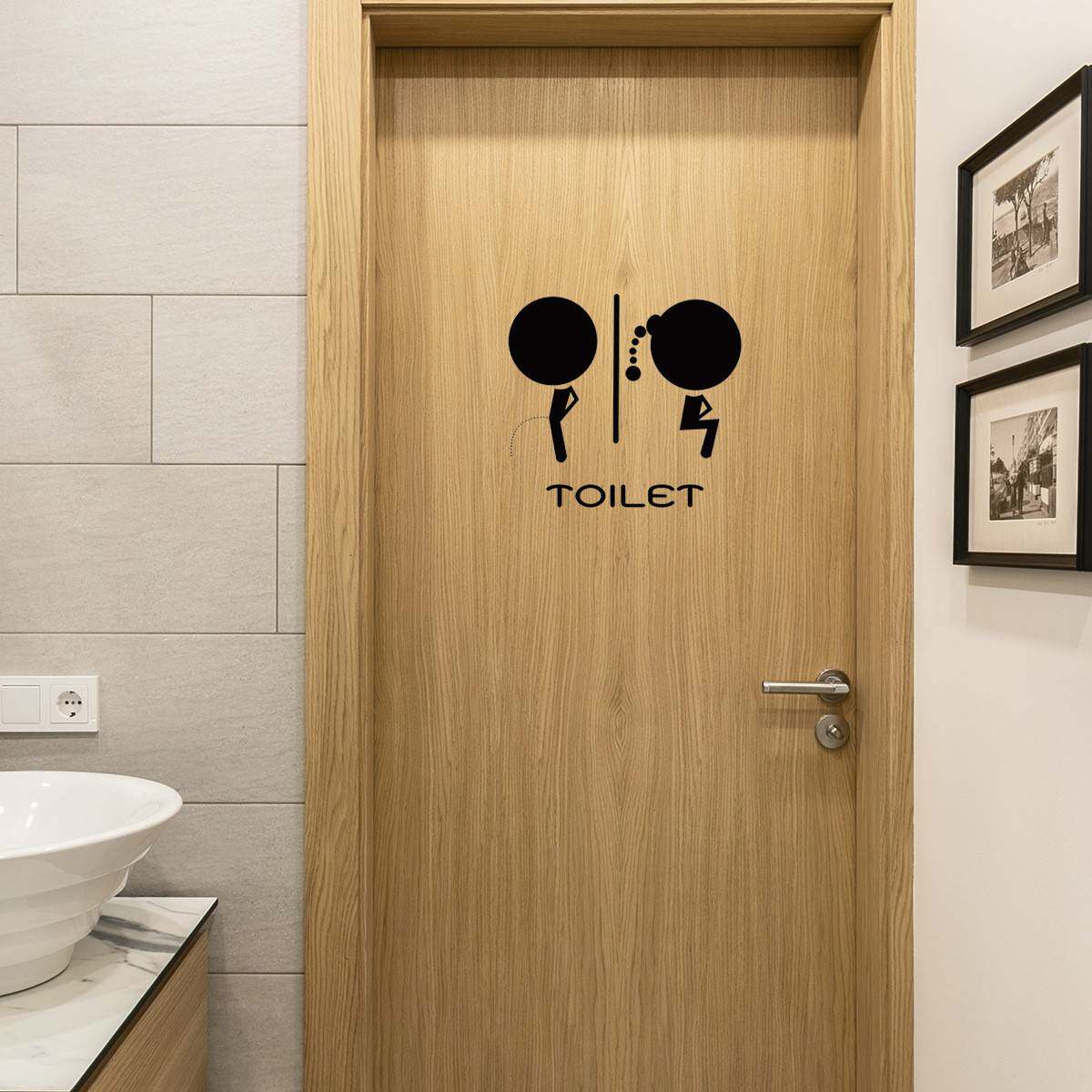 MS1510 英文toilet厕所卫生间墙贴浴室客厅装饰标语门贴墙贴纸