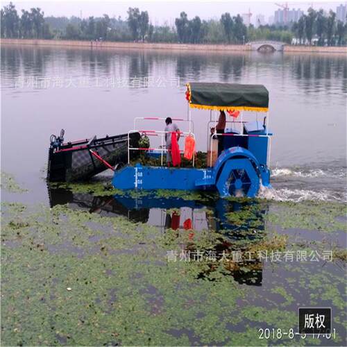 全动浮莲打hd-dl捞船水漂浮物打捞船自公园景水区全面自动水草割